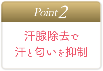 汗腺除去で汗と匂いを抑制